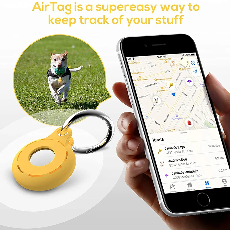 New original silicone liquido capa protetora para apple airtag hangable chaveiro localizador rastreador portatil gancho airtags