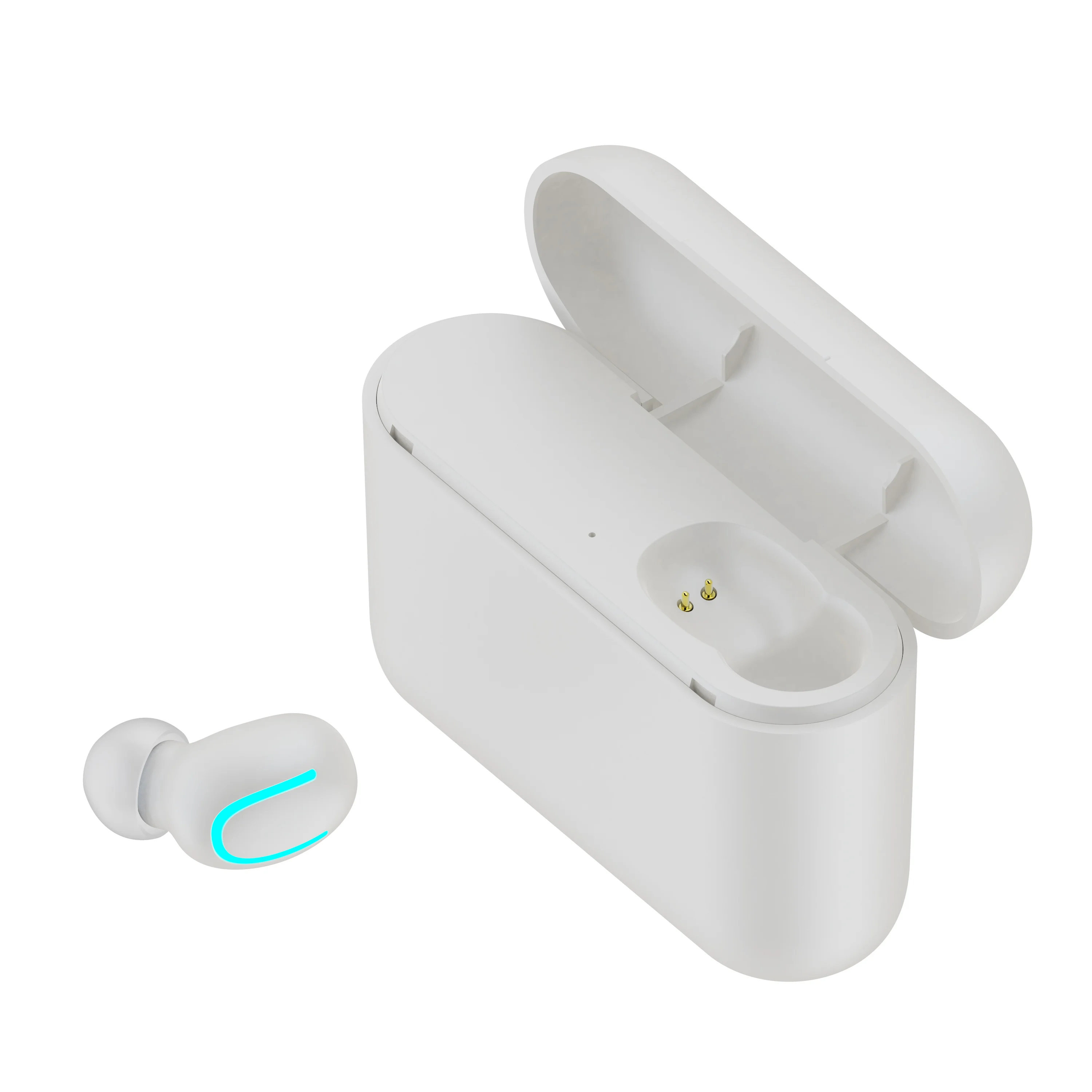 Q32 Single ear white Q32 TWS Bluetooth наушники с сенсорным управлением мини-вкладыши с микрофоном с дисплеем питания зарядное устройство Беспроводная 3D стерео гарнитура для воспроизведения музыки - Цвет: Q32 Single ear white