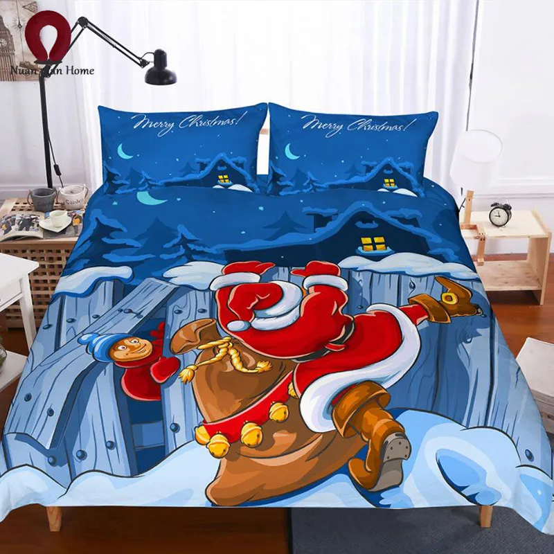 3D Рождественский Комплект постельного белья белая Рождественская елка