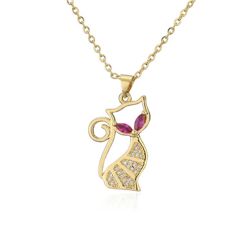 

Hot Sale Gold Color 45cm O Chain Necklace Fashion Animal Pendant Necklaces Wholesale Women Wedding Jewelry Birthday Gift