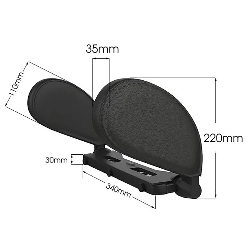 Новый черный кожаный подголовник для сиденья автомобиля подушка шеи головы
