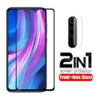 Закаленное стекло 2 в 1 для камеры Xiaomi Redmi Note 8 Pro, защита экрана Redme 8A 8T Note8 2021 8Pro Redmi8 A T, защитная пленка