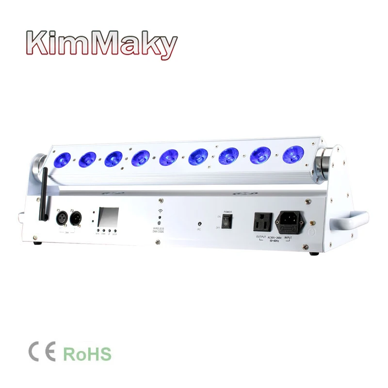 6 светильников с чехлом RGBWAUV светильник для батареи 9 светодиодов длинный свадьбы