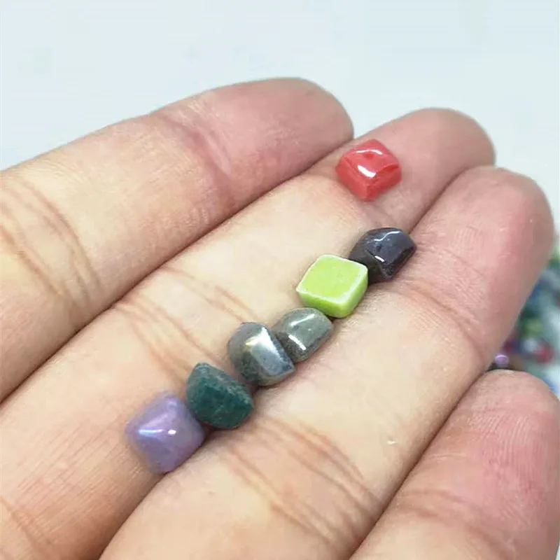 200 г (прибл. 600 шт.) блестящая Нефритовая мозаичная плитка для творчества мозаичные