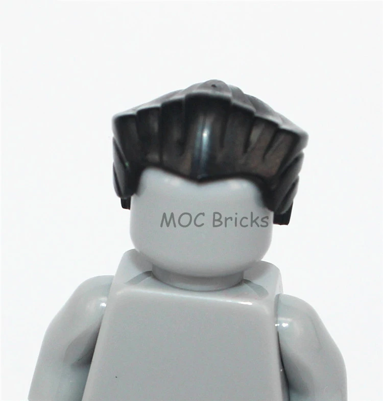 1002B 10 шт./лот кубики Moc DIY фигурки части мужские волосы Мини Аксессуары для кукол развивающие строительные блоки игрушки для детей рождественские подарки - Цвет: 1002B