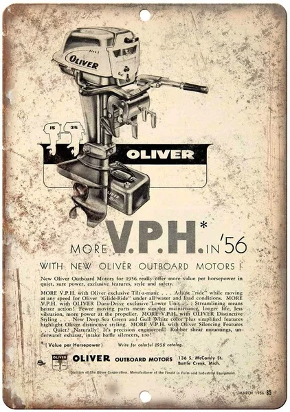 

Подвесной лодочный мотор Оливера, жестяной знак, художественное настенное украшение, винтажный алюминиевый Ретро металлический знак, желе...