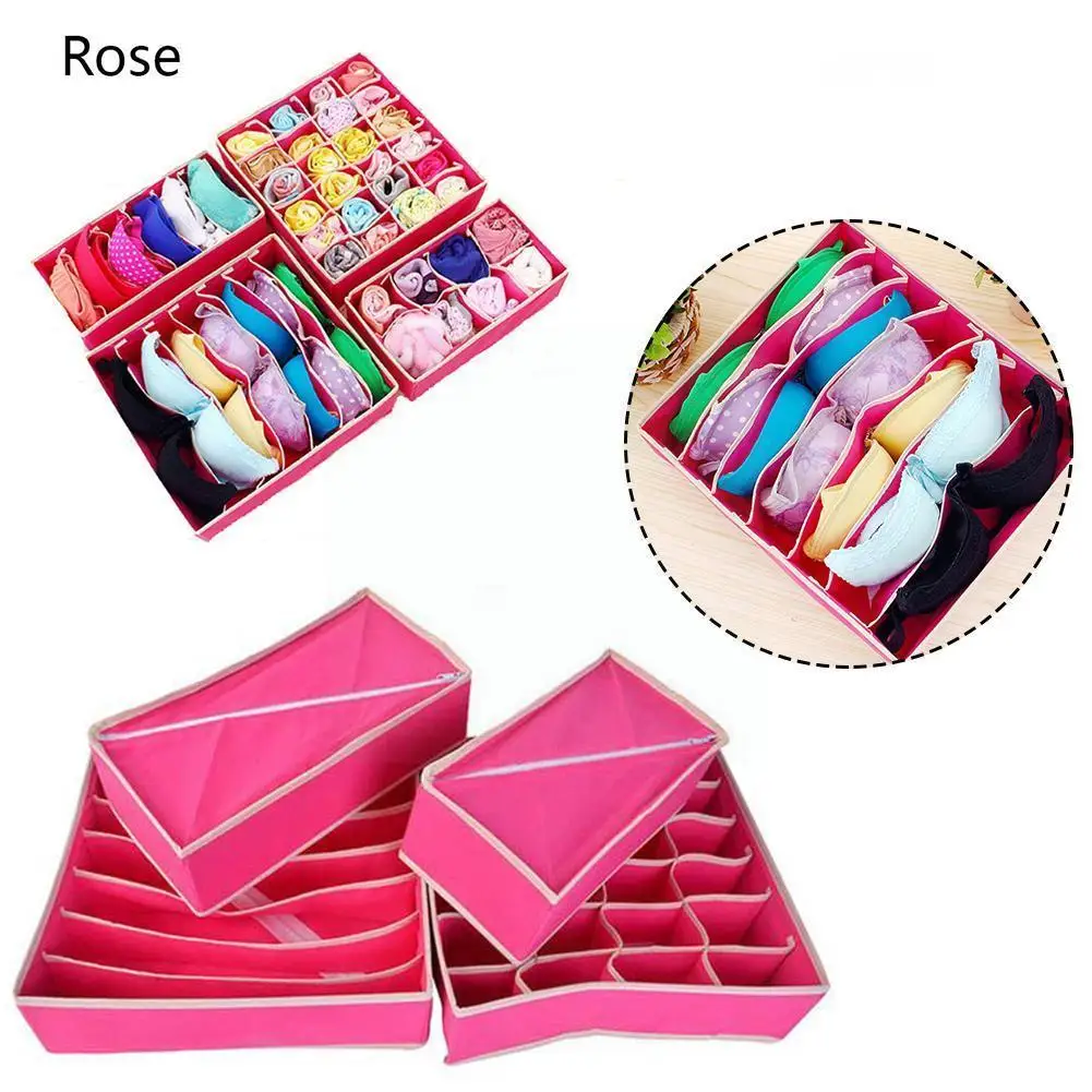 Коробка для хранения нижнего белья детей 6/7 8/24 носки/шарф/бюстгальтер ящик с