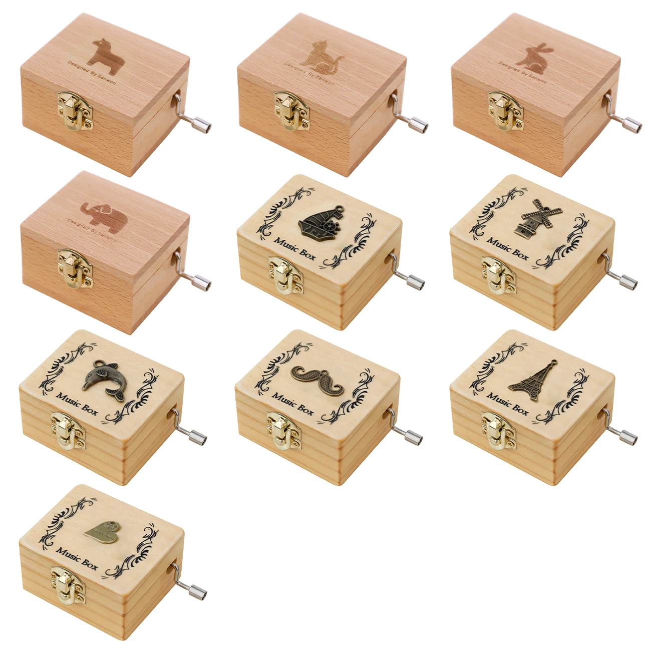 

Music Box Wooden Hand-cranked Music Box Music Box Children's Birthday Gift Girls Creative Gifts For Girlfriend