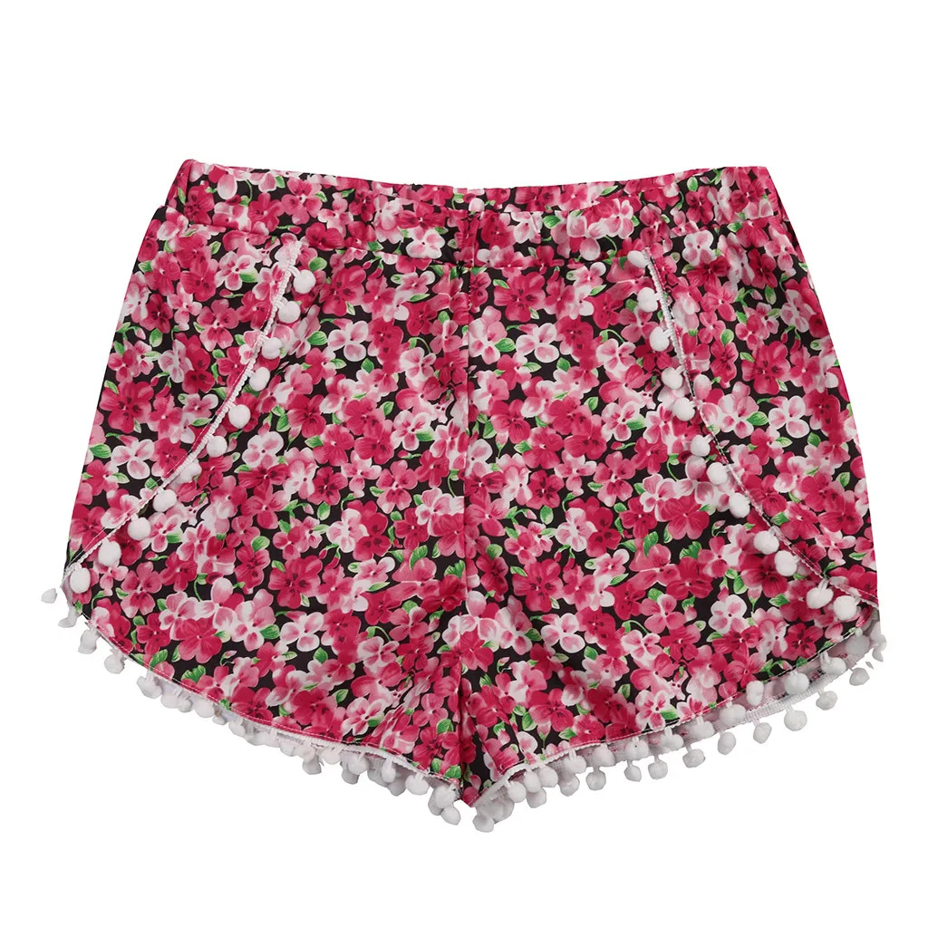 

Women's Shorts Summer Casual Pocket Elastic Waist Ball Print Shorts Streetwear Mini Shorts 2020 Female Beach Shorts Home Shorts