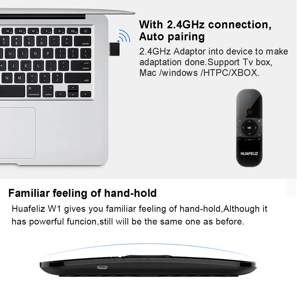 2 4G W1 Fly Air Mouse русская/английская беспроводная клавиатура Rechargeble Mini пульт