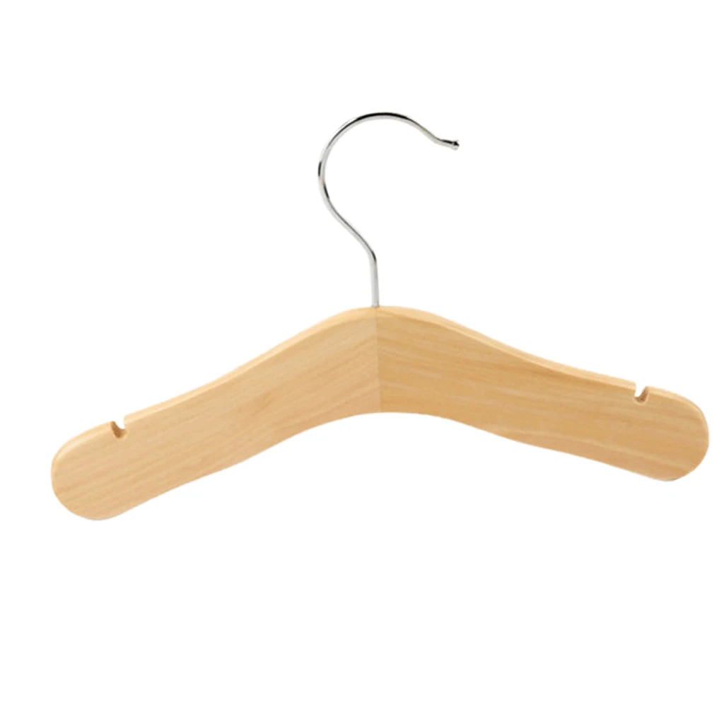 

Children Baby Kids Wood Pants Holder Clothes Hanger Crease-resist Hanger