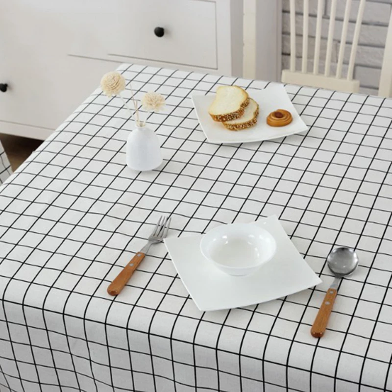 

Waterproof Paragraph Japanese Doily White Lattice Simple Cotton Placemat Drape Wallpapers Kitchen Cloth Pictures