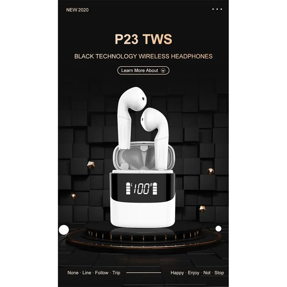 P23 наушники вкладыши TWS беспроводной Bluetooth 5 0 мини стручки стерео Hands Free Спорт