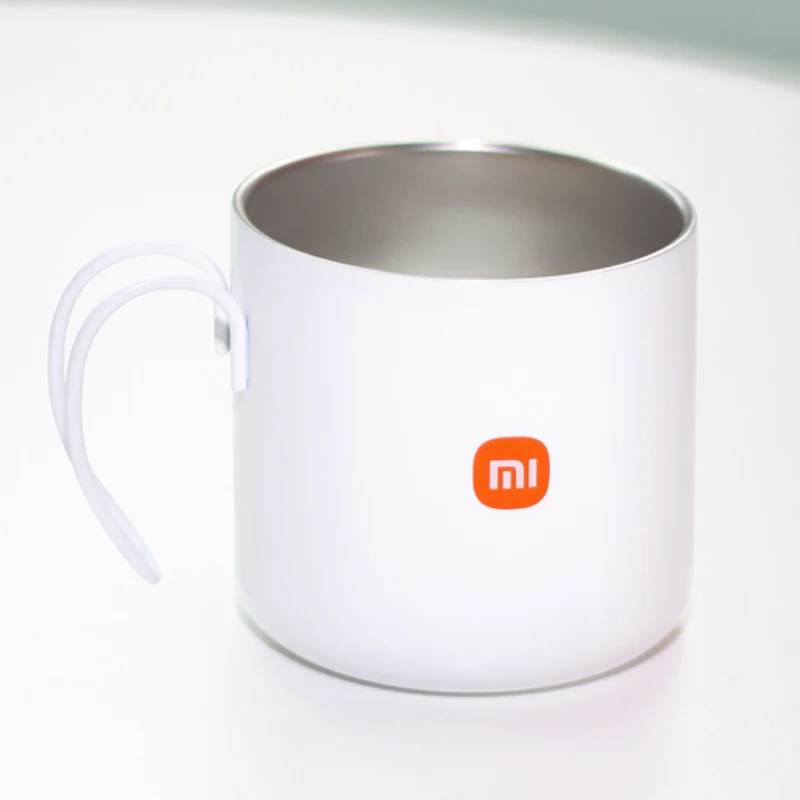 Оригинальные кружки из нержавеющей стали Xiaomi на заказ белые многоразовые чашки