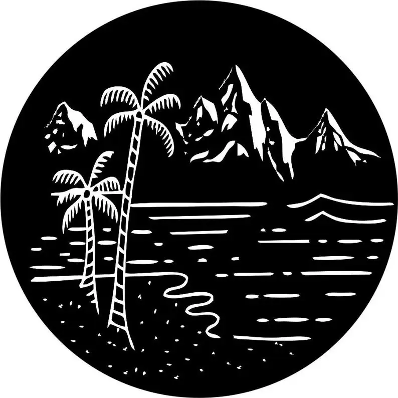 

Beach and Mountains (any color) Spare Tire Cover for any Vehicle, Make, Model and Size - Jeep, RV, Travel Trailer, Camper & MORE