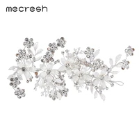 mecresh luxury crystal floral shape wedding jewelry hair accessories bridal hair combs headpiece women bride hair ornament ts112