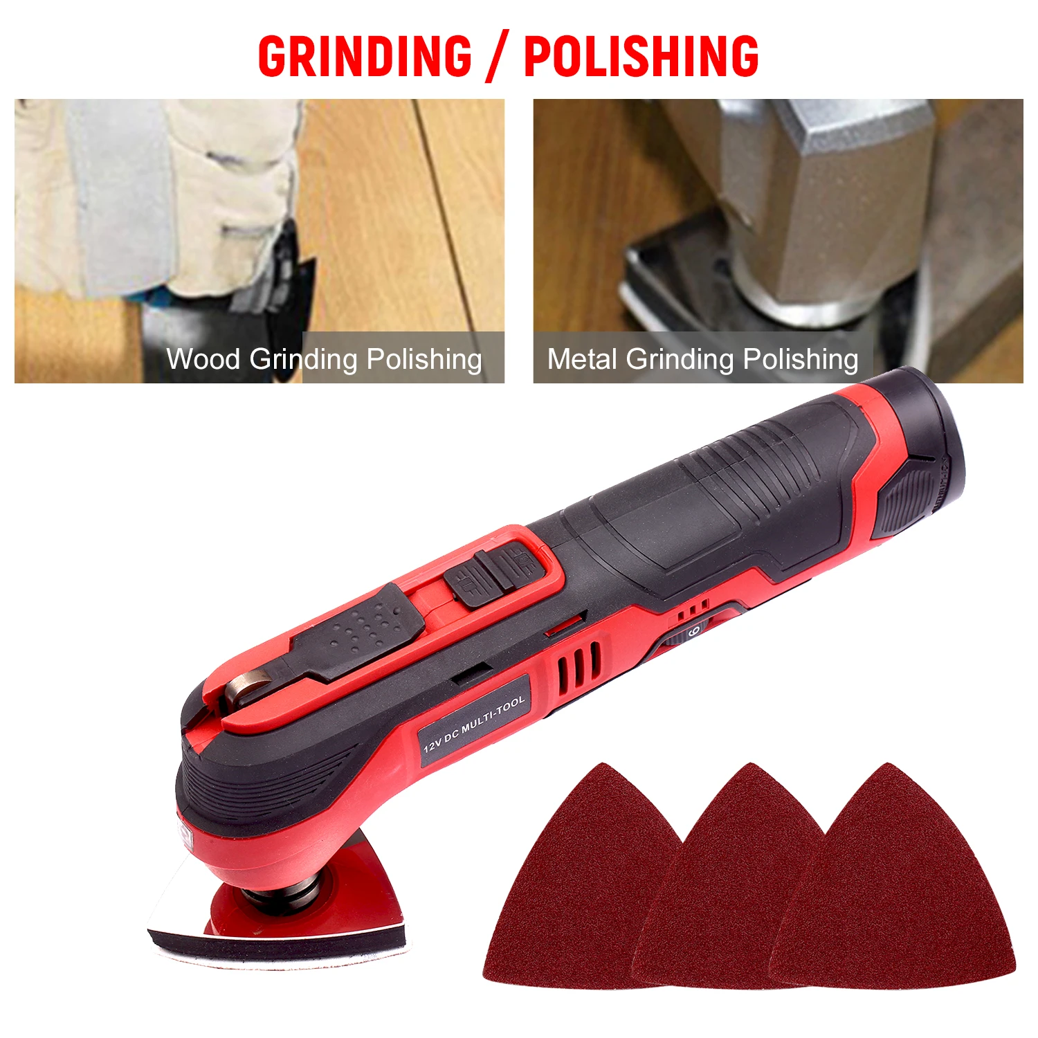 

12 V Oscillating Tool Cordless Oscillating Power Tools 6 Variable Speed with Accesories Wood Trimmer for Sanding and Grinding