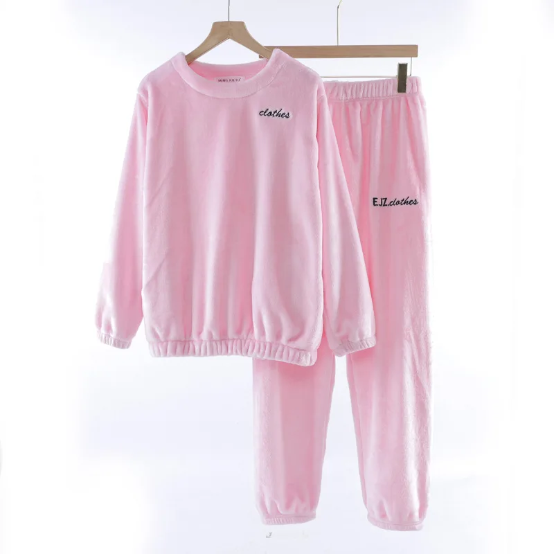 

M-2XL Home Suit Women Pajamas Sets Velvet Sleepwear Payjamas Thick Warm Long Sleeves Pants Homewear Suit Home Service MA70041