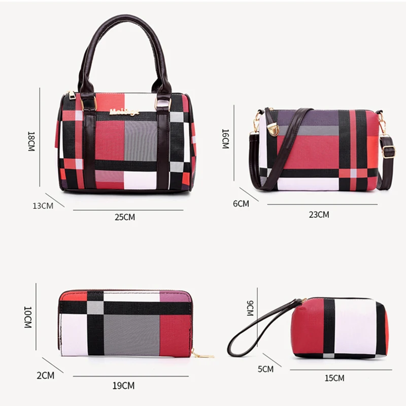 2019 Новый 6 шт. Для женщин Сумки из искусственной кожи женские туфли с кисточкой на