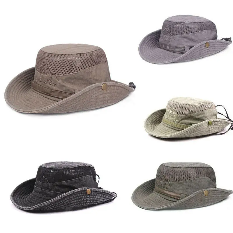 Мужское ведро шляпа boonie Базовая Охота Рыбалка на открытом воздухе летняя кепка