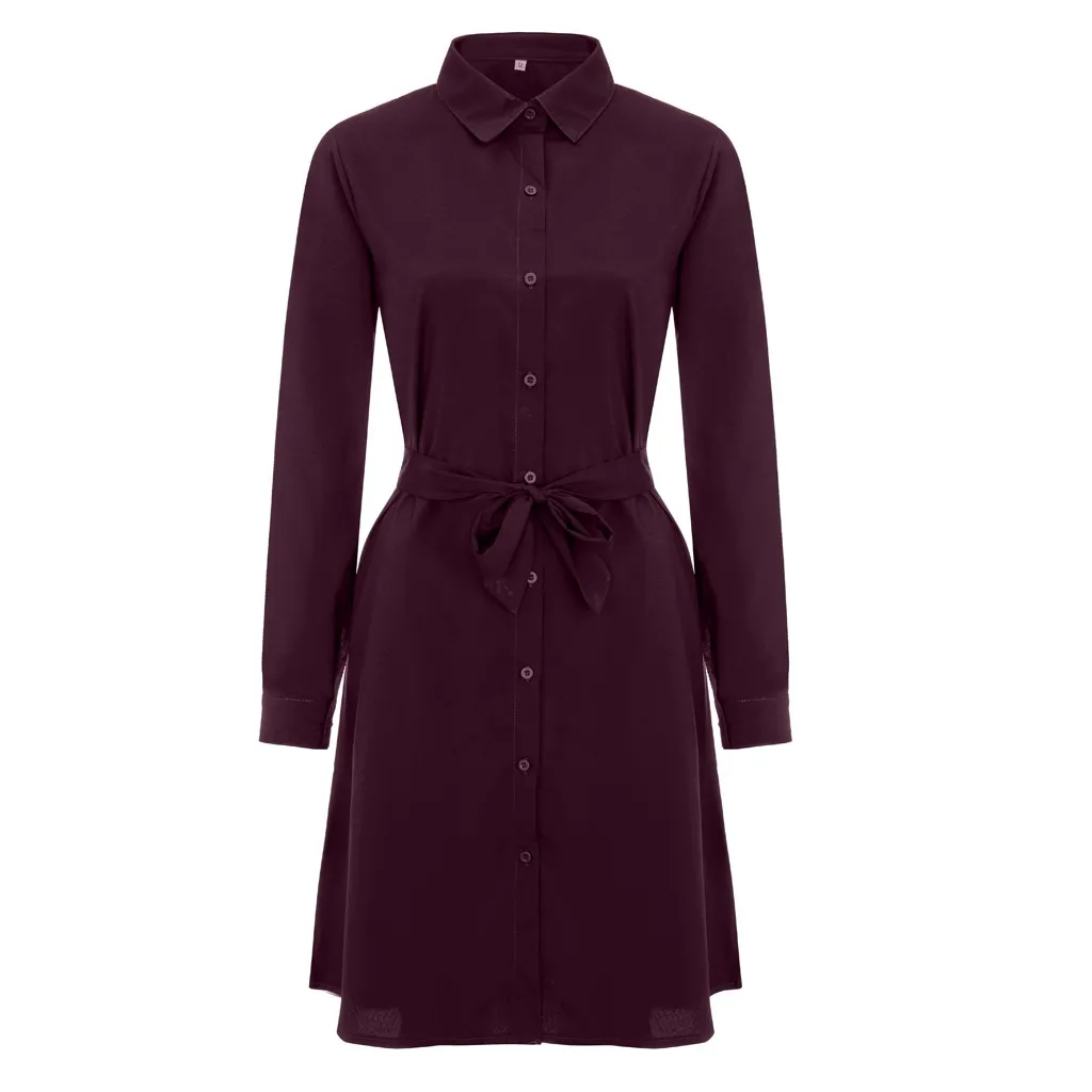 Повседневное летнее платье в китайском стиле с длинными рукавами и пуговицами