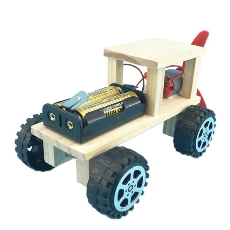 DIY model aircraft car electric glider wood plane car technology invention student experiment manual material model toy