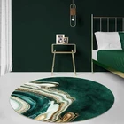 Круглый ковер, ковер в скандинавском стиле, зеленые ковры для современной гостиной, Домашний напольный коврик, декор для спальни, ворсистый ковер, 3D напольный коврик