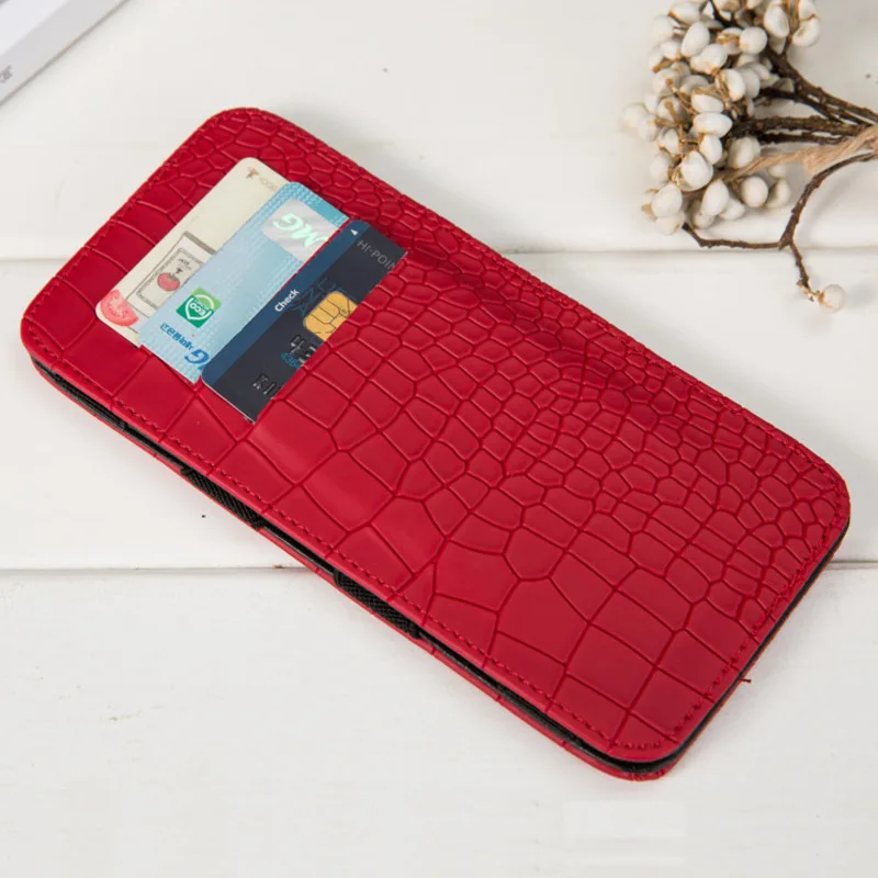 

PU Women Long Purse Alligator Purse Flip Ultra Thin Wallet Card Bag Fashion Women Wallets Card Holder Banknote Folder