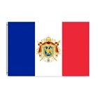 Флаг Французской империи с французской королевской короной и значком золотого орла 3x5 футов 90x150 см Баннер латунные кольца