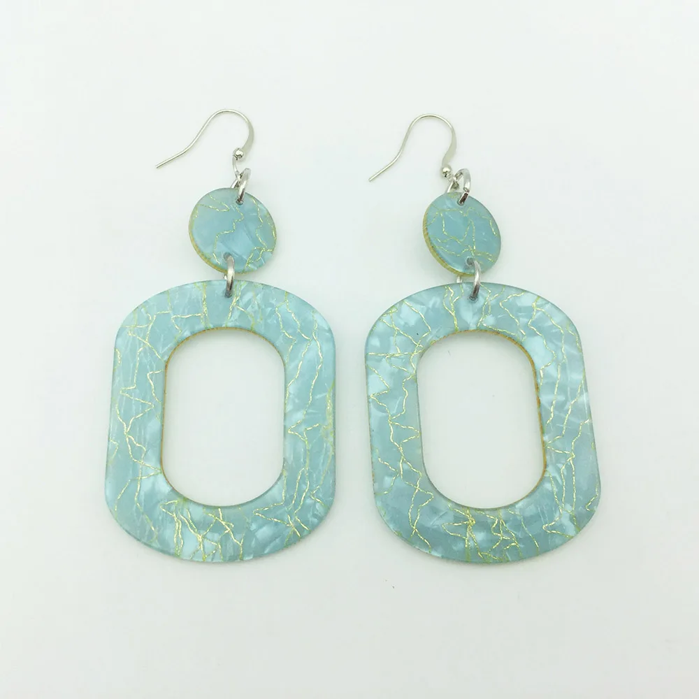 Серьги-кольца женские акриловые в богемном стиле | Украшения и аксессуары