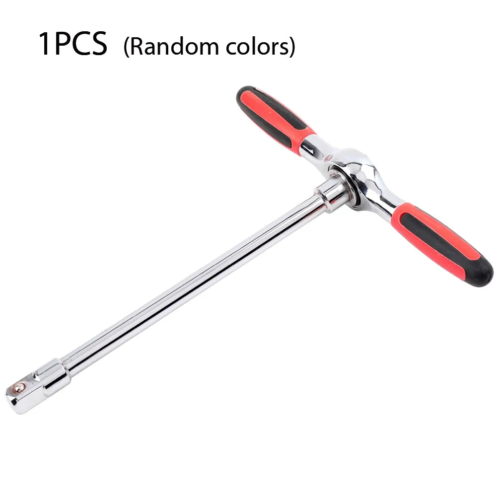 

New Type Of Socket Wrench Labor Saving T-shaped Ratchet Wrench 45 Teeth 1/2 Fast Wrench Rod Screwdriver Bit Tool Contain