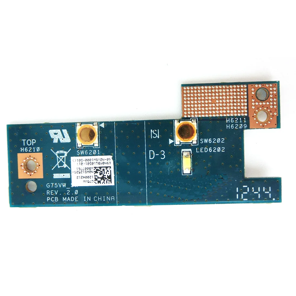 

Панель переключателя G75VW для Asus G75V, G75VW, G75VX, плата кнопки питания G75VW _ sw, работает с G75VW