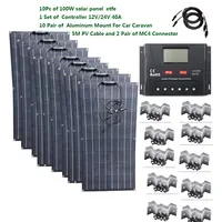 Flexible Etfe Solar Panel Kit 1000W With Mount Solar Charge Controller 40A Solar Battery Caravan Camping Boat Motorhoms Rv  Car