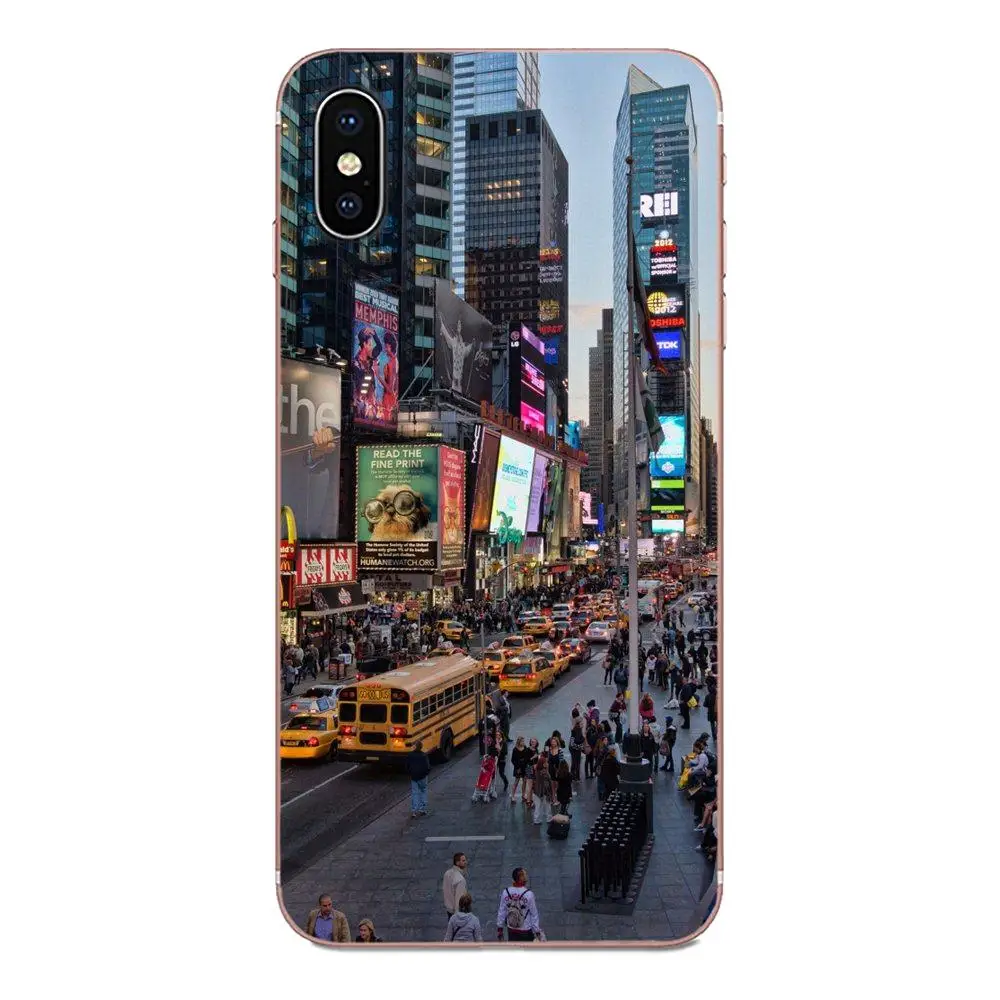 Такси New York City Times Square для LG G3 G4 G5 G6 G7 K4 K7 K8 K10 K40 K50 Q6 Q60 V10 V20 V30 V40 Nexus 5 5X 2017|Бамперы| |