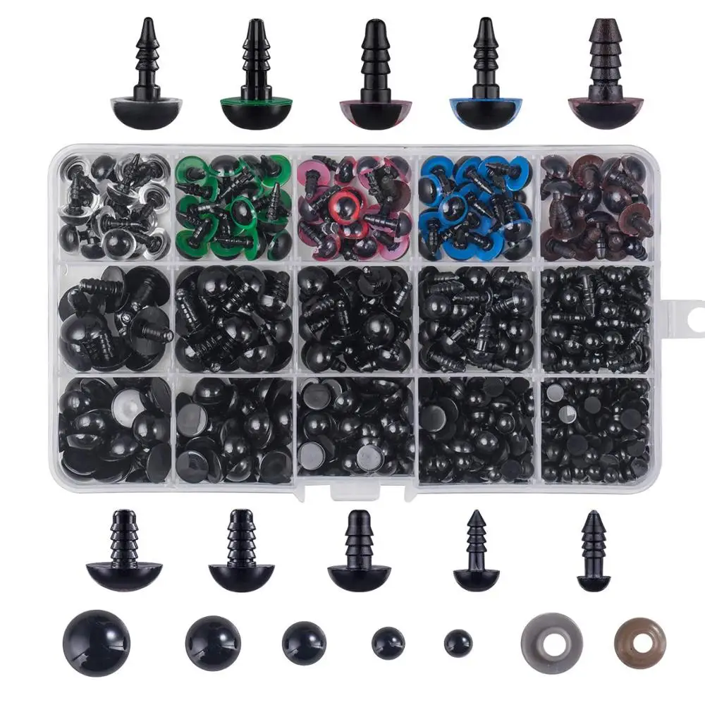 566 шт. безопасные разноцветные пластиковые глаза для Мишки Тедди кукольные с