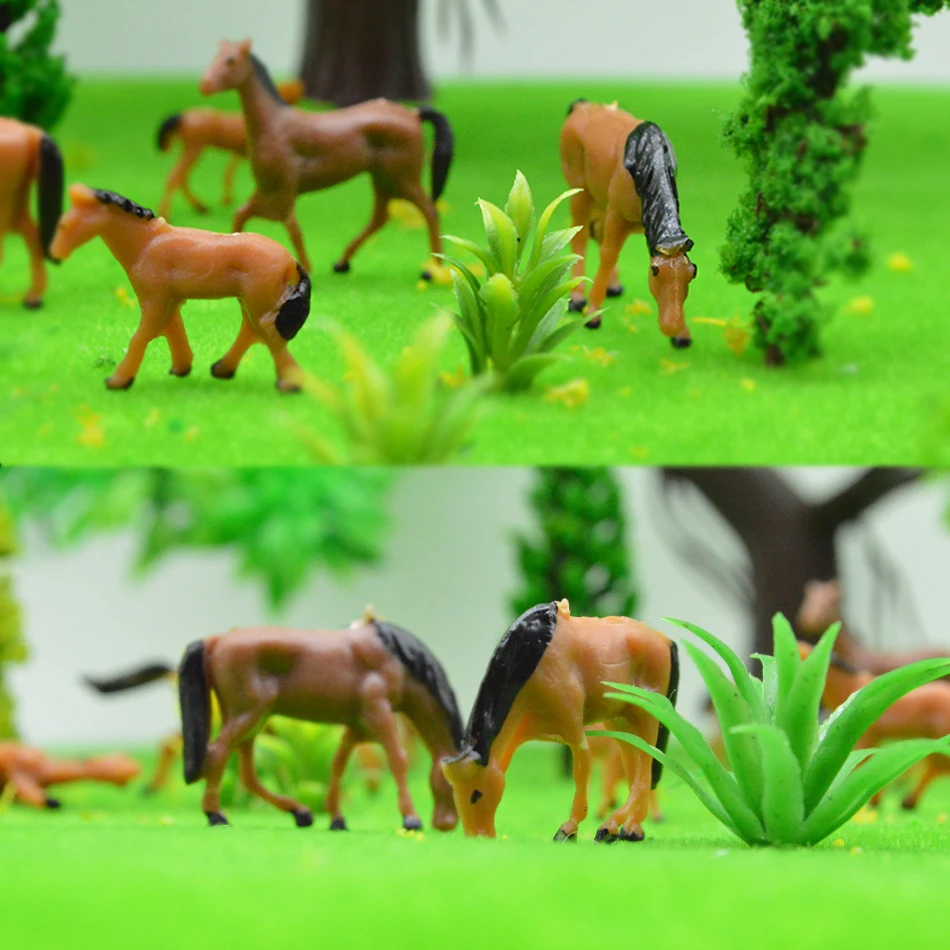 Игрушка Diorama Овцы Oxen N масштабная модель окрашенные животные Миниатюрная модель коровы лошади ферма поезд строительство пейзаж макет декорации