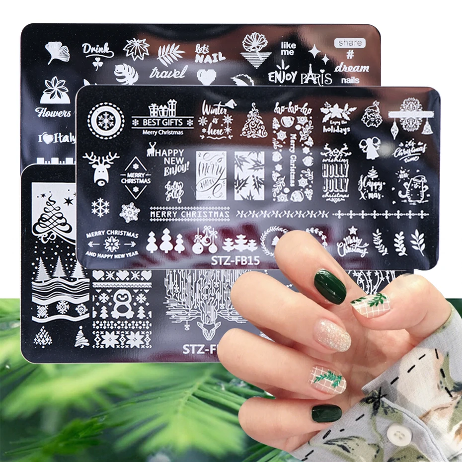 1 шт. пластины для стемпинга ногтей из нержавеющей стали|Шаблоны дизайна ногтей| |