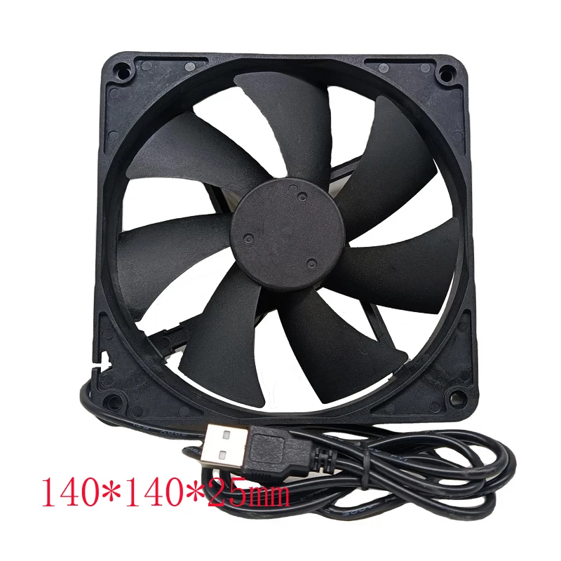 DC 5V USB140mm cooler 14cm 14025 fan cable 1meter for notebook desktop cooling fan