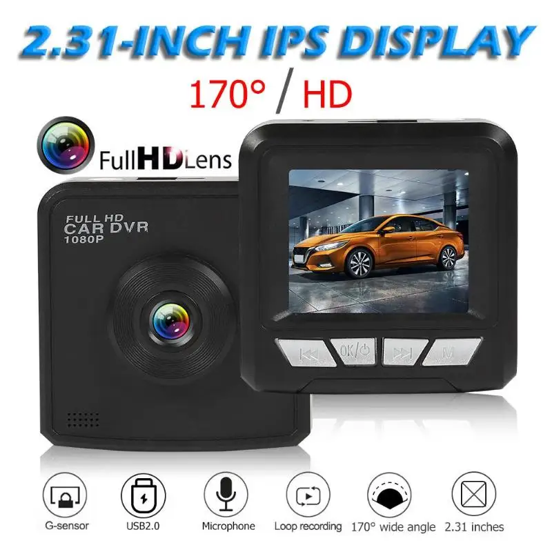 VODOOL V8 FHD 1080P Автомобильная DVR камера 2 31 &quotЖК экран 170 градусов объектив g сенсор