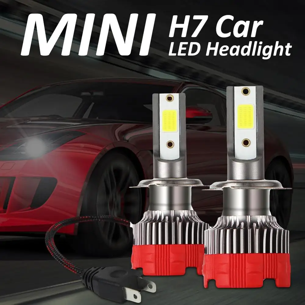 

SUHU 2Pcs H7 LED 6000K 12000LM Mini Integrated LED Car Light Headlight LED Work Fog Lights Auto Head Lamp Bulbs Car Accessories