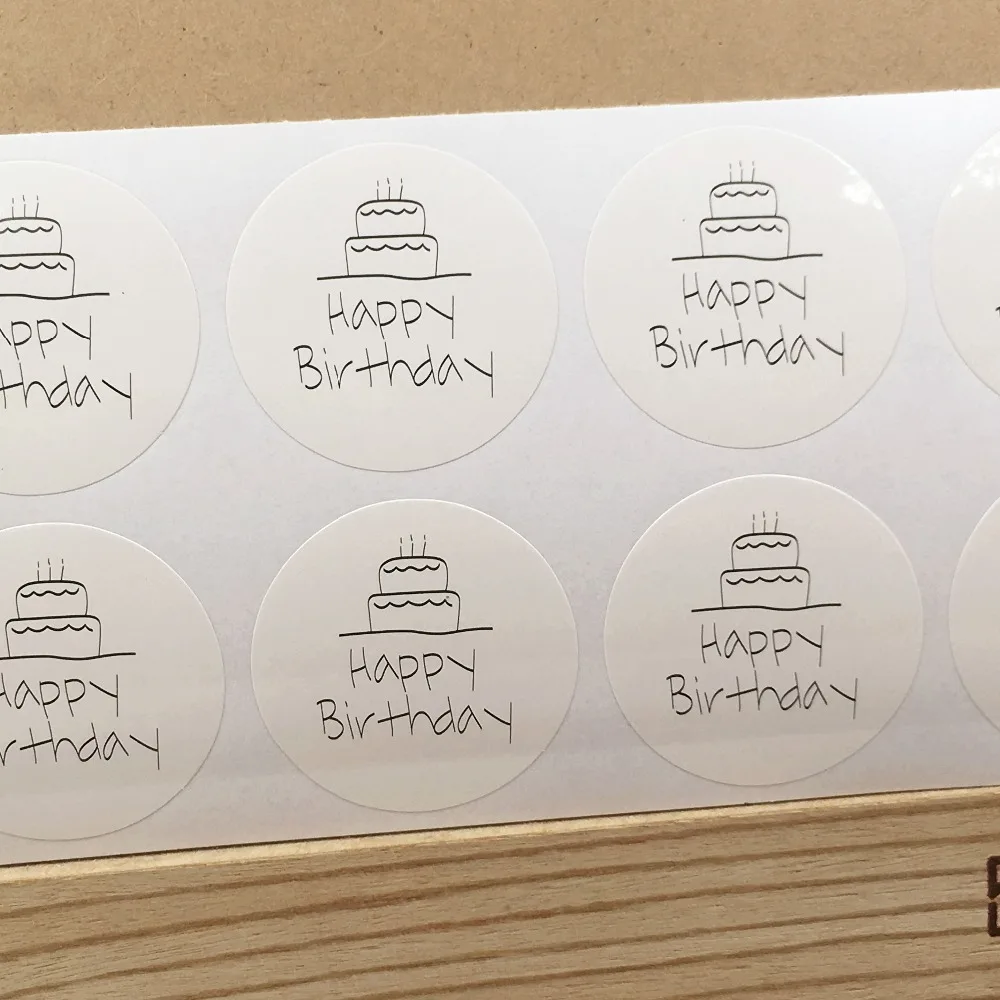 500 шт./лот милые детские наклейки сделай сам на день рождения из крафт-бумаги с