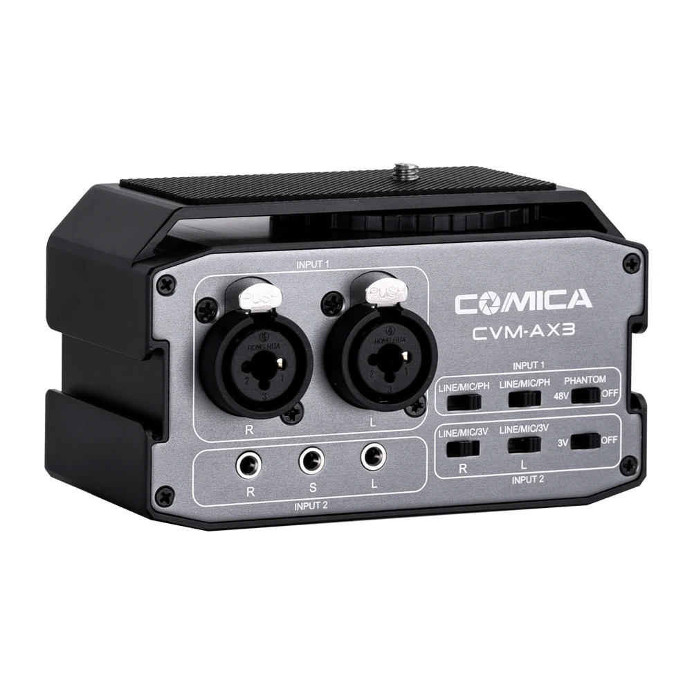 Comica CVM AX3 XLR аудиоустройство предусилитель с двумя разъемами XLR/3 5 мм/6 35 мм миксер