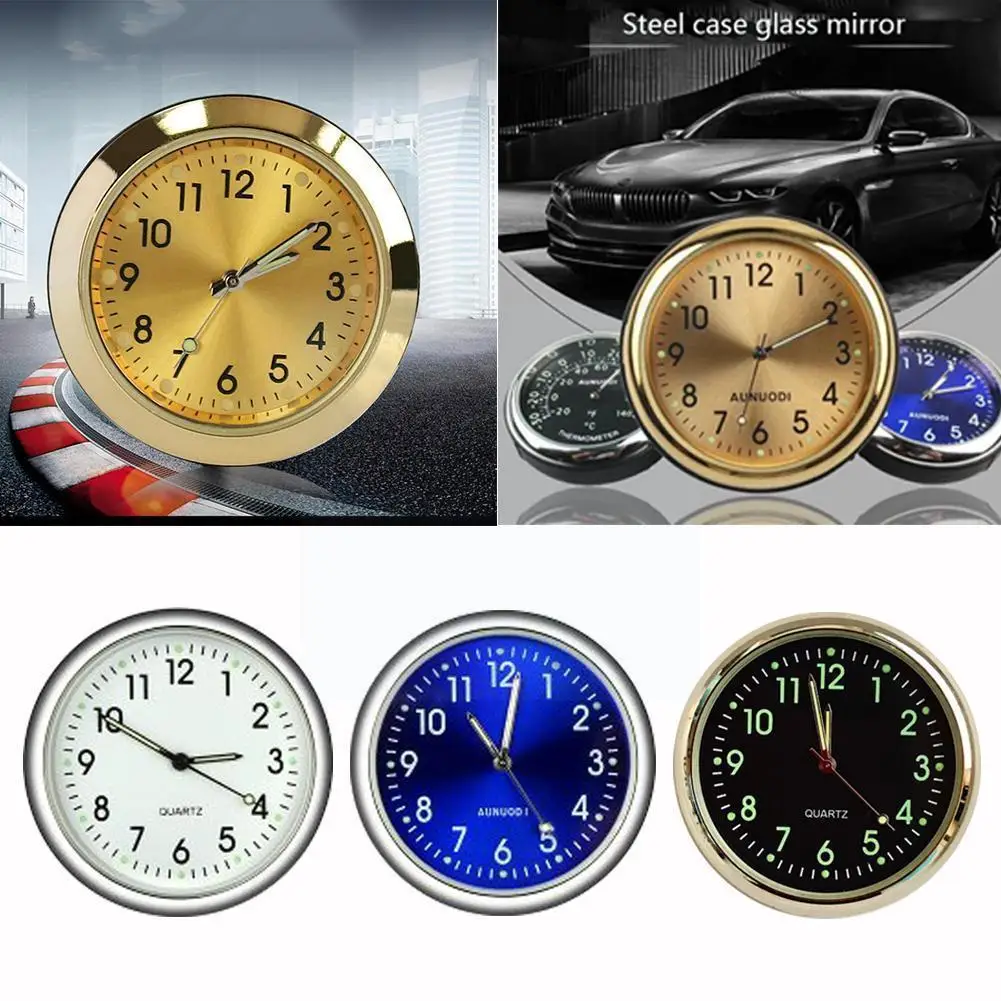 

Car Clock Luminous Mini Automobiles Internal Stick-On Watch Mechanics Gifts Accessories Automotive Digital Styling Quartz C I9Y8