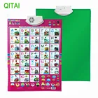 Русский язык учебный плакат для новорожденных Обучающие ABC машина игрушка Алфавит музыка Phonic настенный Диаграмма Детская Подарочная книга