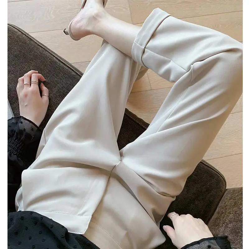 

Women's Spring Autumn Style Harem Pants Women's Korean Button Fly Solid Color High Waist Casual Ankle-Length Pants KK0271