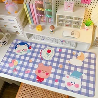 kawaii large mouse pad bunny desk mat table mat girls keypad mat students dormitory desktop waterproof pad creative mouse mat