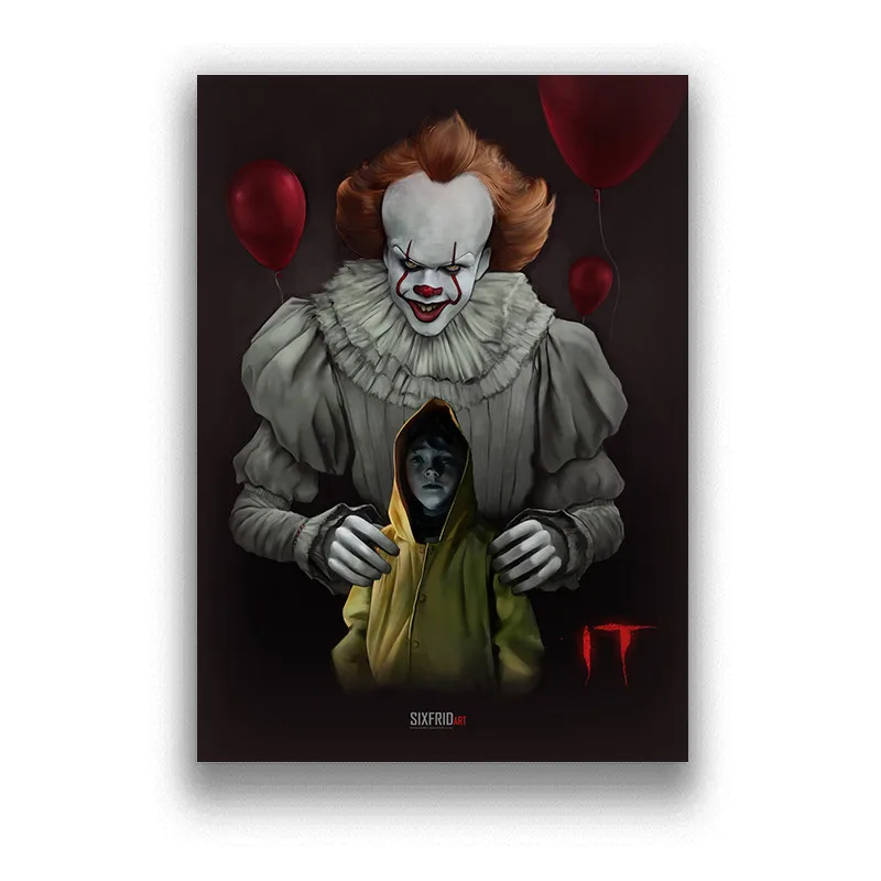 Настенные стикеры Stephen King's It с белым покрытием бумажные принты четкое