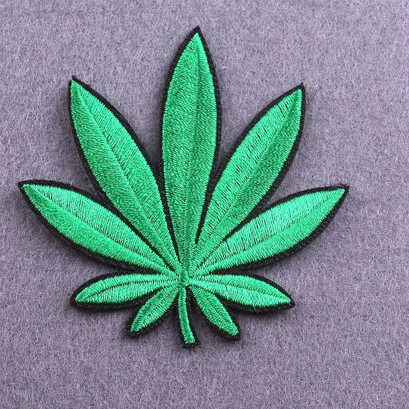 Зеленое растение (Размер: 7x7 см) нашивка для одежды железные на вышитые нашивки
