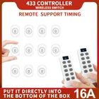 Умный выключатель 16 А, 433 МГц, двухстороннее устройство вкл.выкл., таймер, переключатель 220 В, дистанционное управление по Wi-Fi, миниатюрный Беспроводной Выключатель с функцией таймера для умного дома