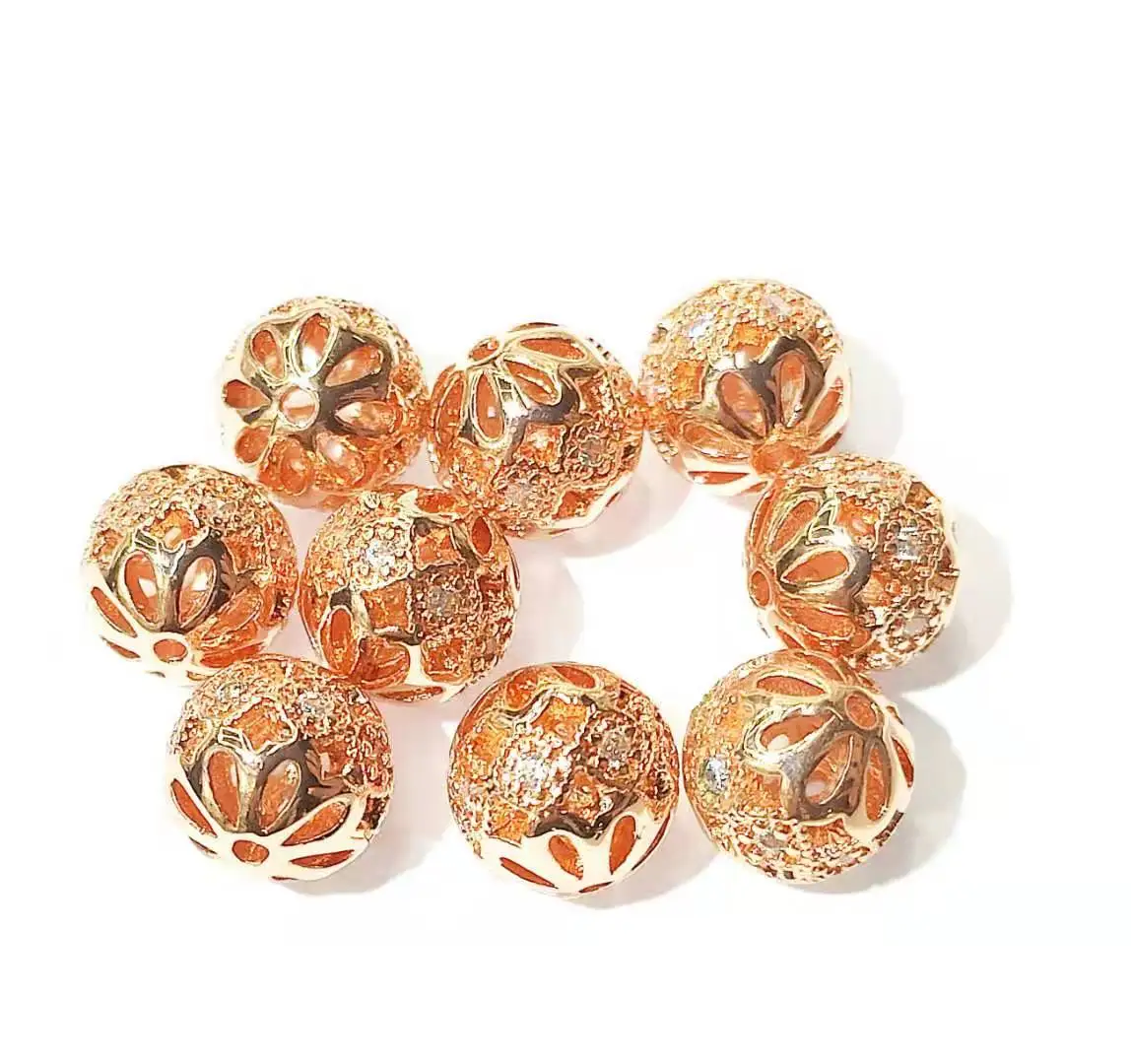 

10PCS CZ Bead Spacers for Women DIY Jewelry Accessories CZ013